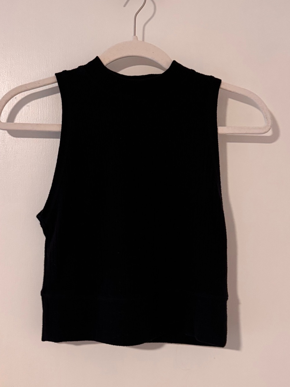 Abercrombie & Fitch Black Ribbed Mock-Neck Tank